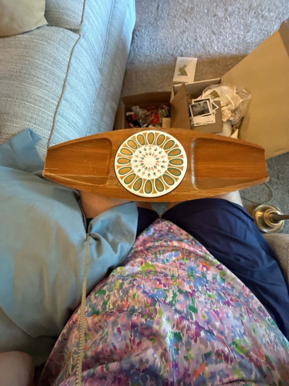 Fred Press Surfboard Serving Tray With Tile